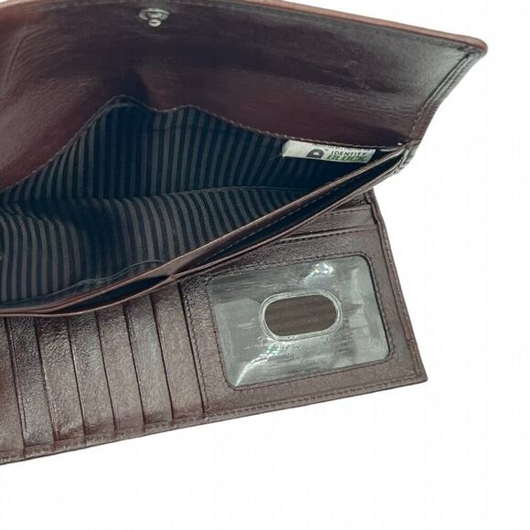 Bugatti Women’s Brown Leather RFID Trifold Wallet 26 Slot Organizer Minimalist - Picture 5 of 13